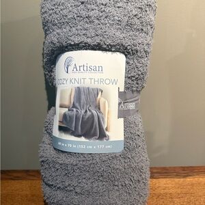 Artisan Soft Gray Knit Blanket